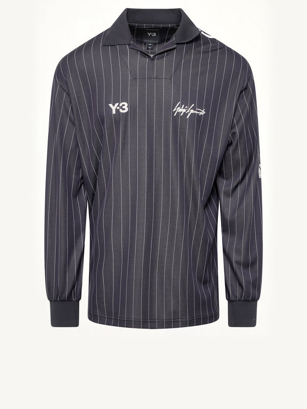 Elite 5 Long Sleeve Football Jersey in Black