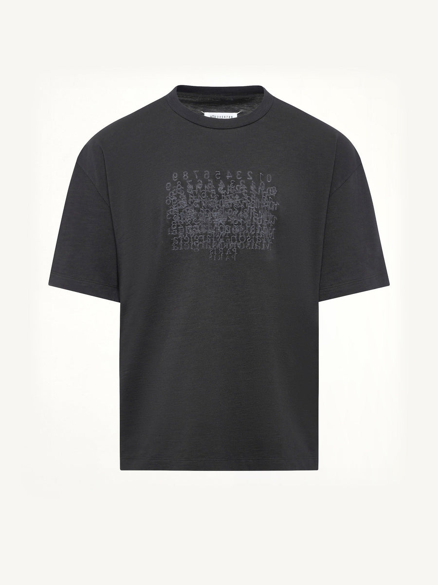 Slubby Logo T-Shirt in Washed Black