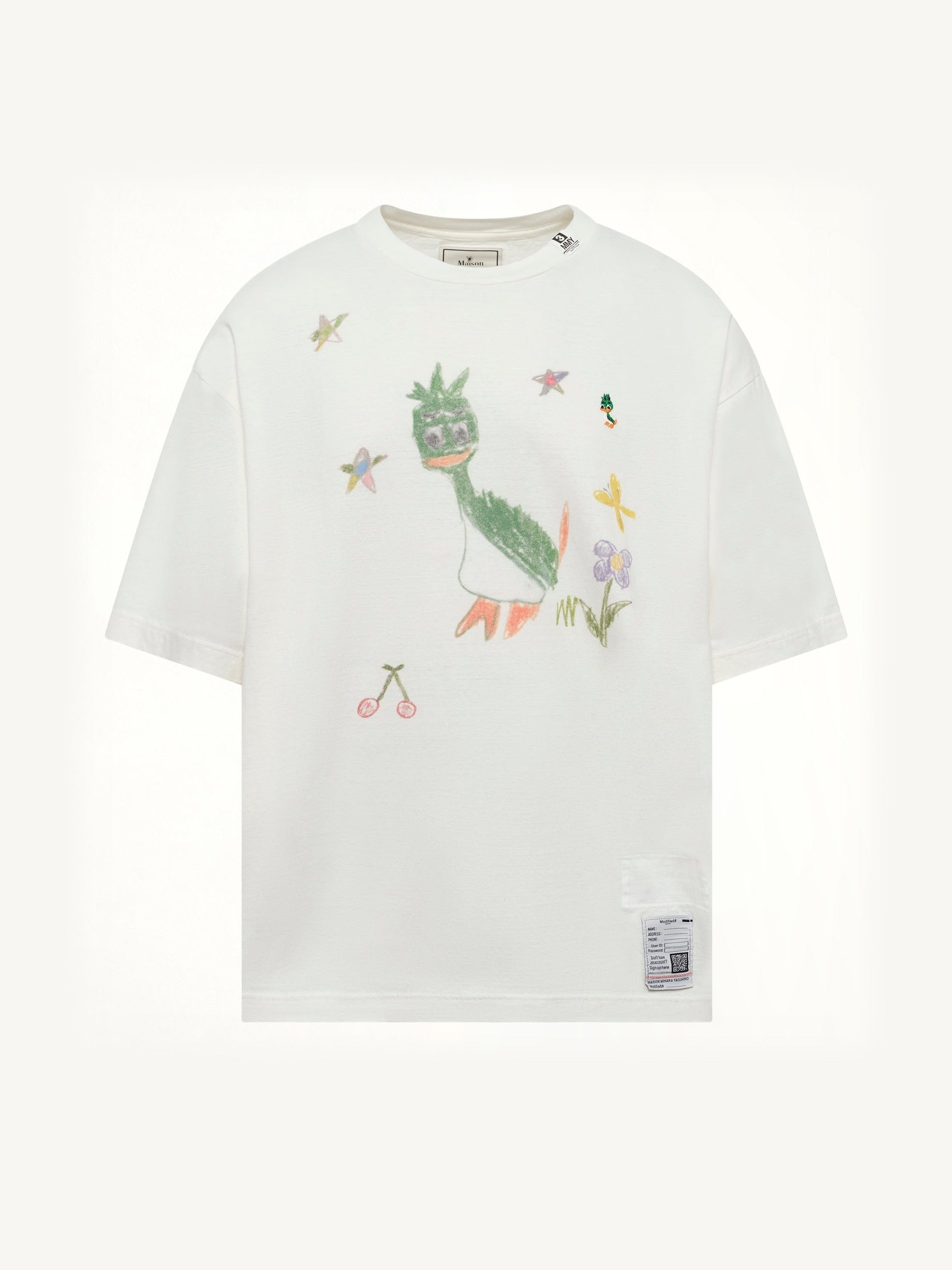 Leon Kids Doodle T-Shirt in White