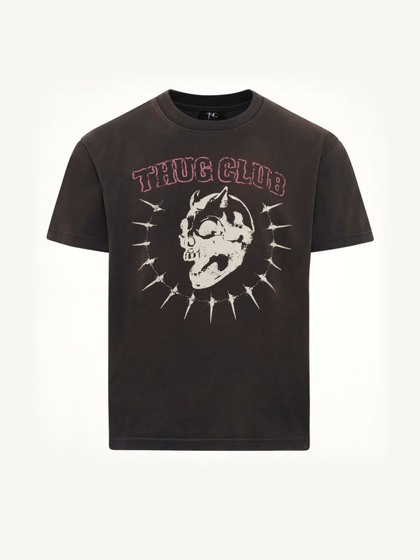 Vintage Riding Skull T-Shirt in Black