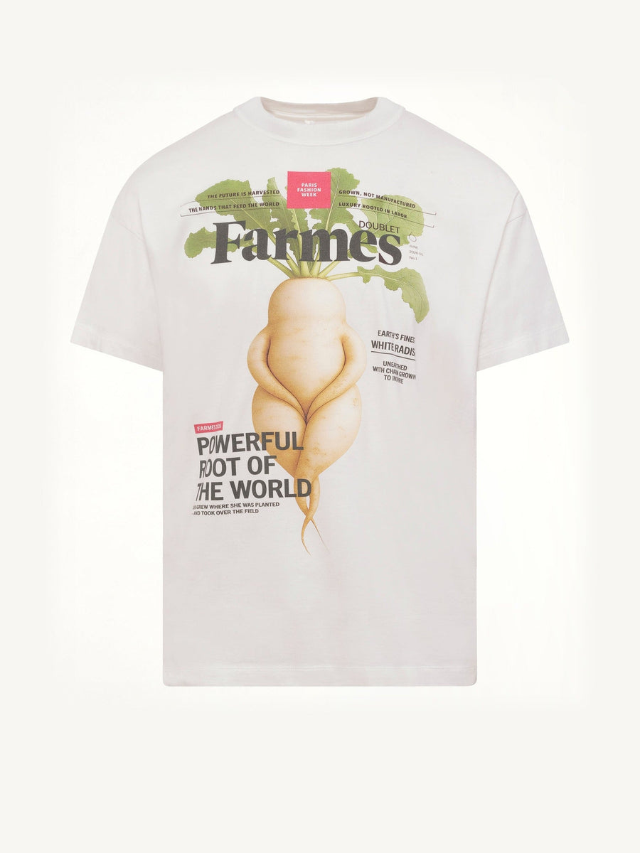 Farmes Magazine Cover T-Shirt in White