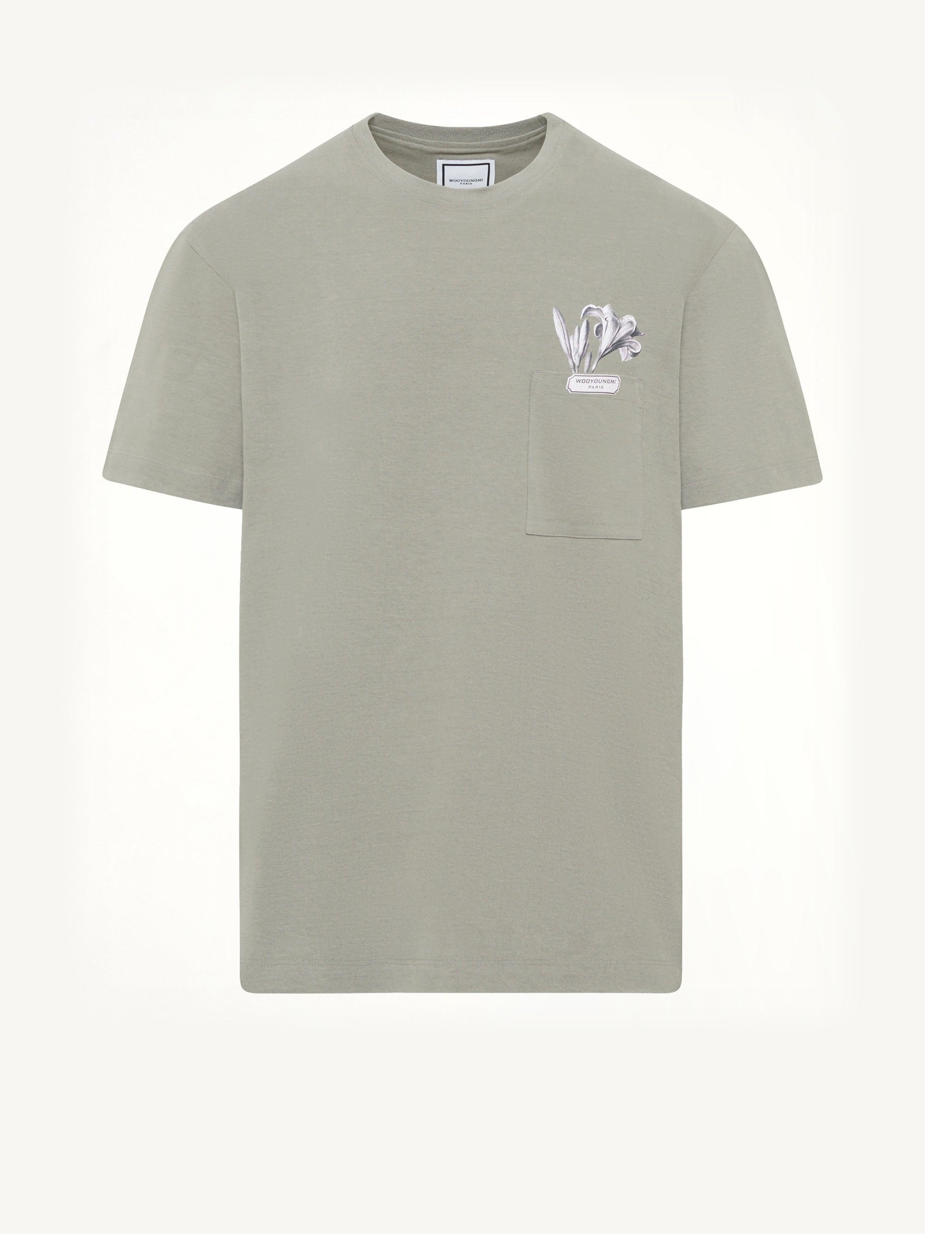 Flower Print T-Shirt in Khaki