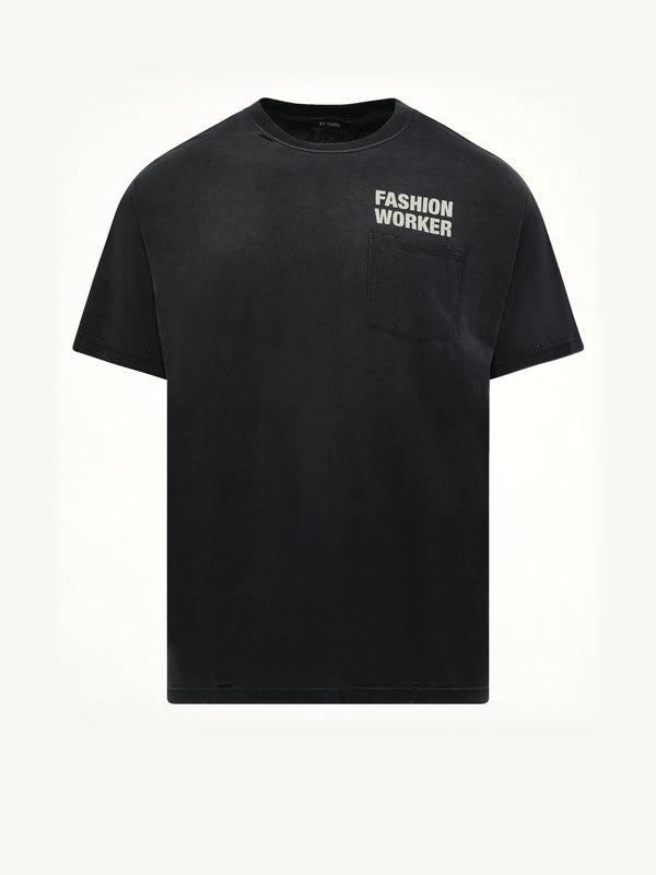 Fashion Worker Easy T-Shirt in Black