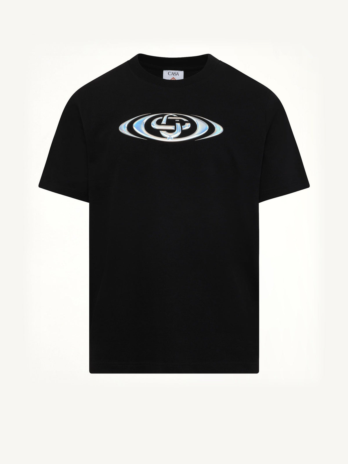 Warped Logo Classic T-Shirt in Black