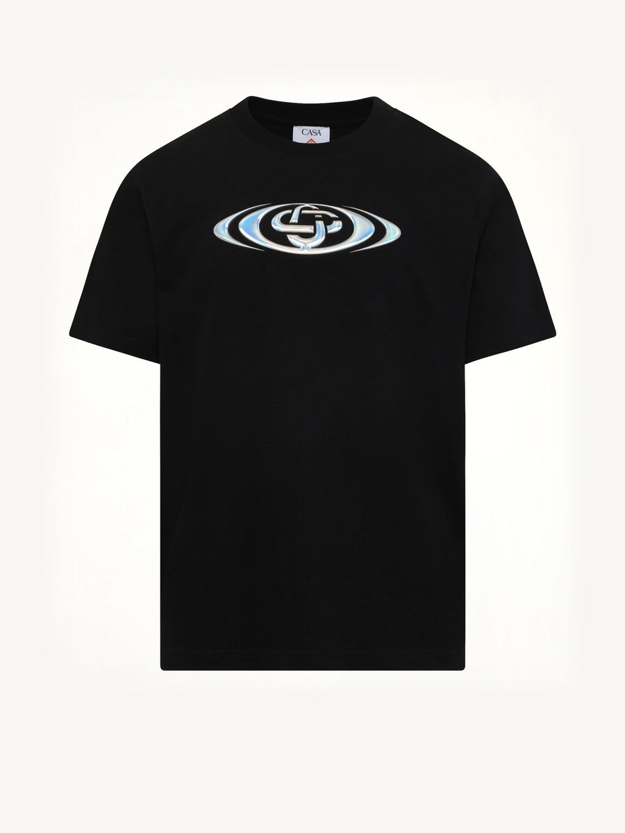 Warped Logo Classic T-Shirt in Black