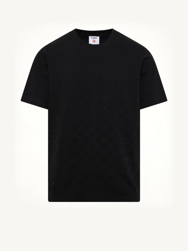 Crystal Monogram Classic T-Shirt in Black
