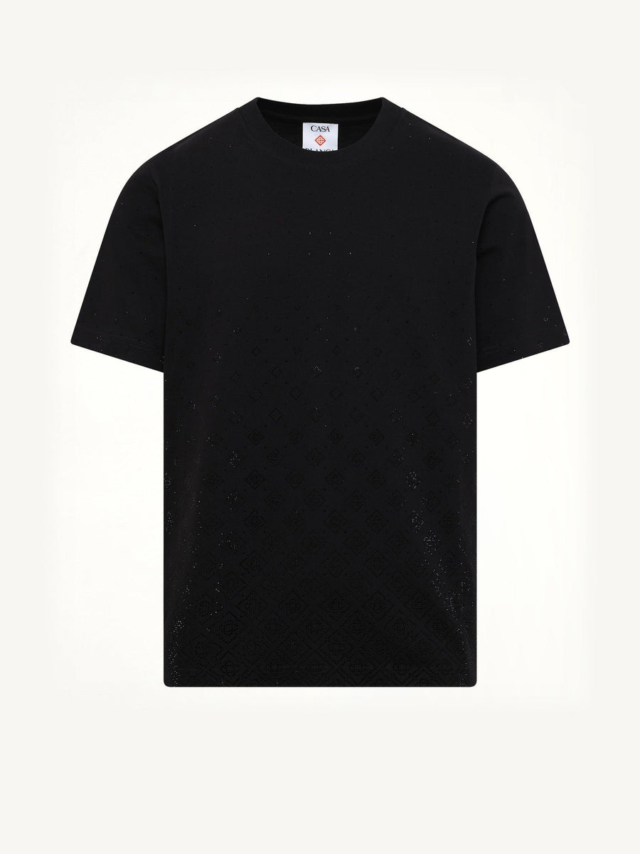 Crystal Monogram Classic T-Shirt in Black