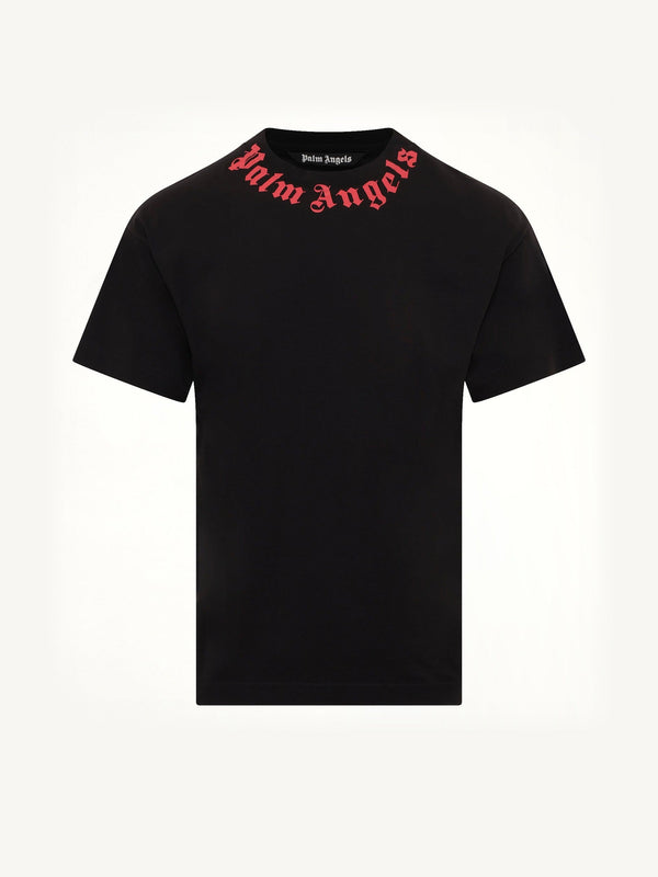 Neck Logo Regular T-Shirt in Black/Red