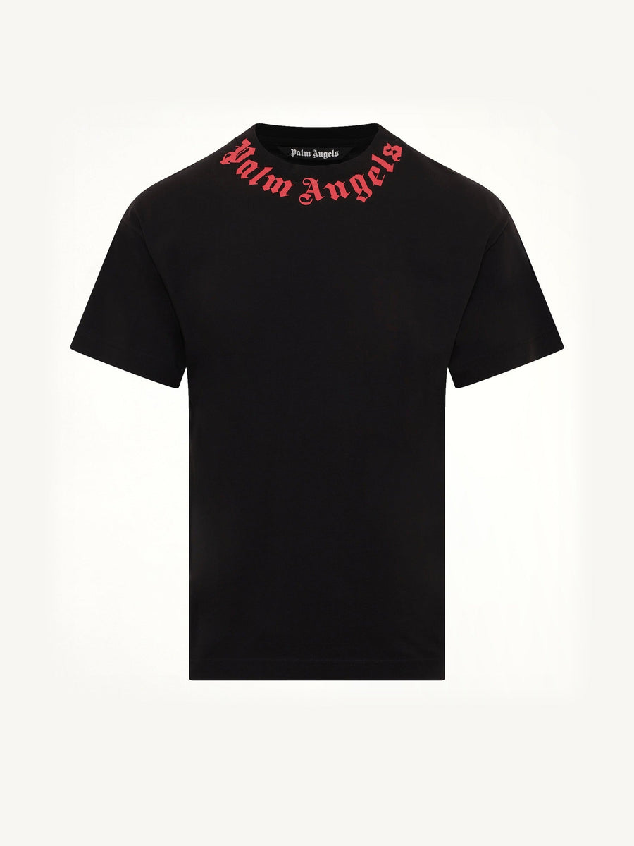 Neck Logo Regular T-Shirt in Black/Red