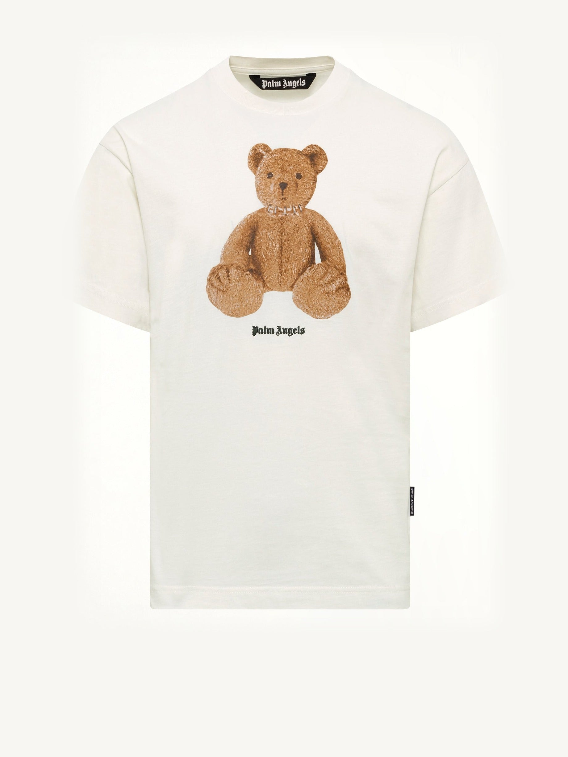Bear Regular T-Shirt in White/Brown