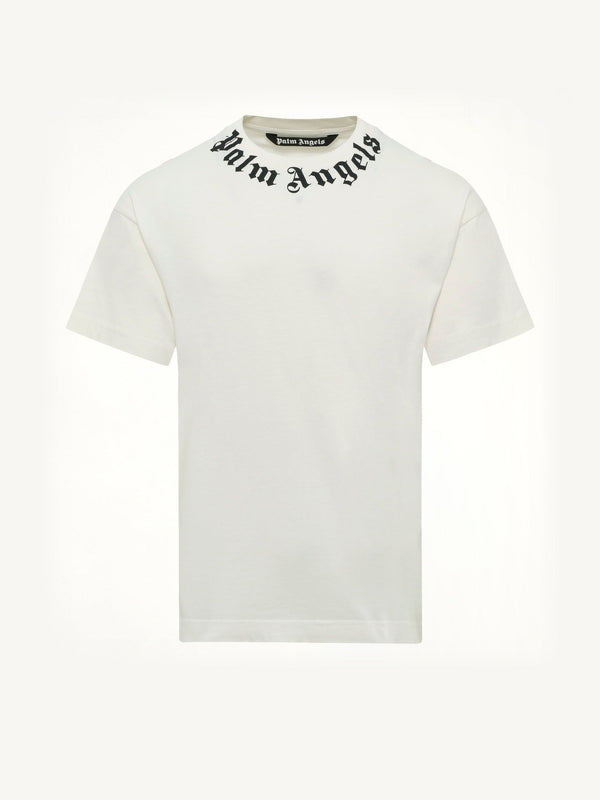 Neck Logo Regular T-Shirt in Off White/Black