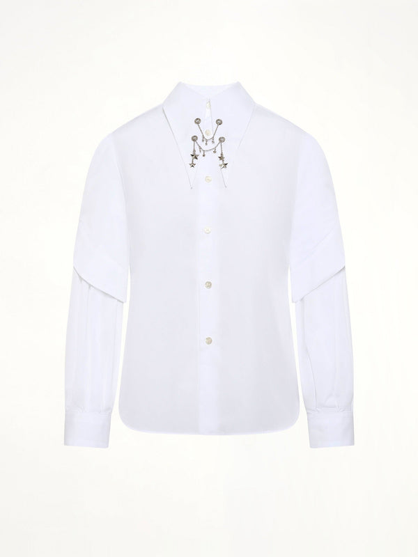 Star Embelishment Shirt in White