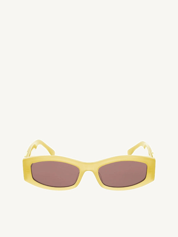 Forever Fendi FE40204I Acetate Sunglasses in Yellow