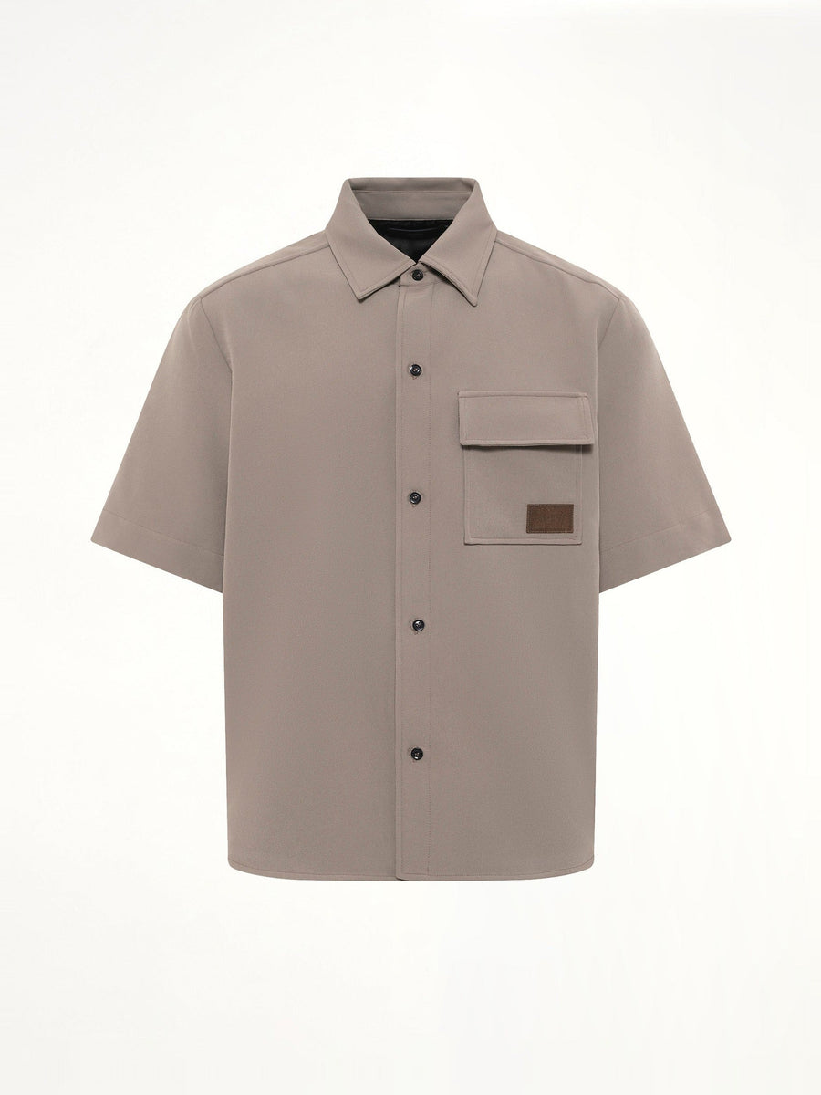 Amiri Patch Cady Pocket Shirt in Dark Sand