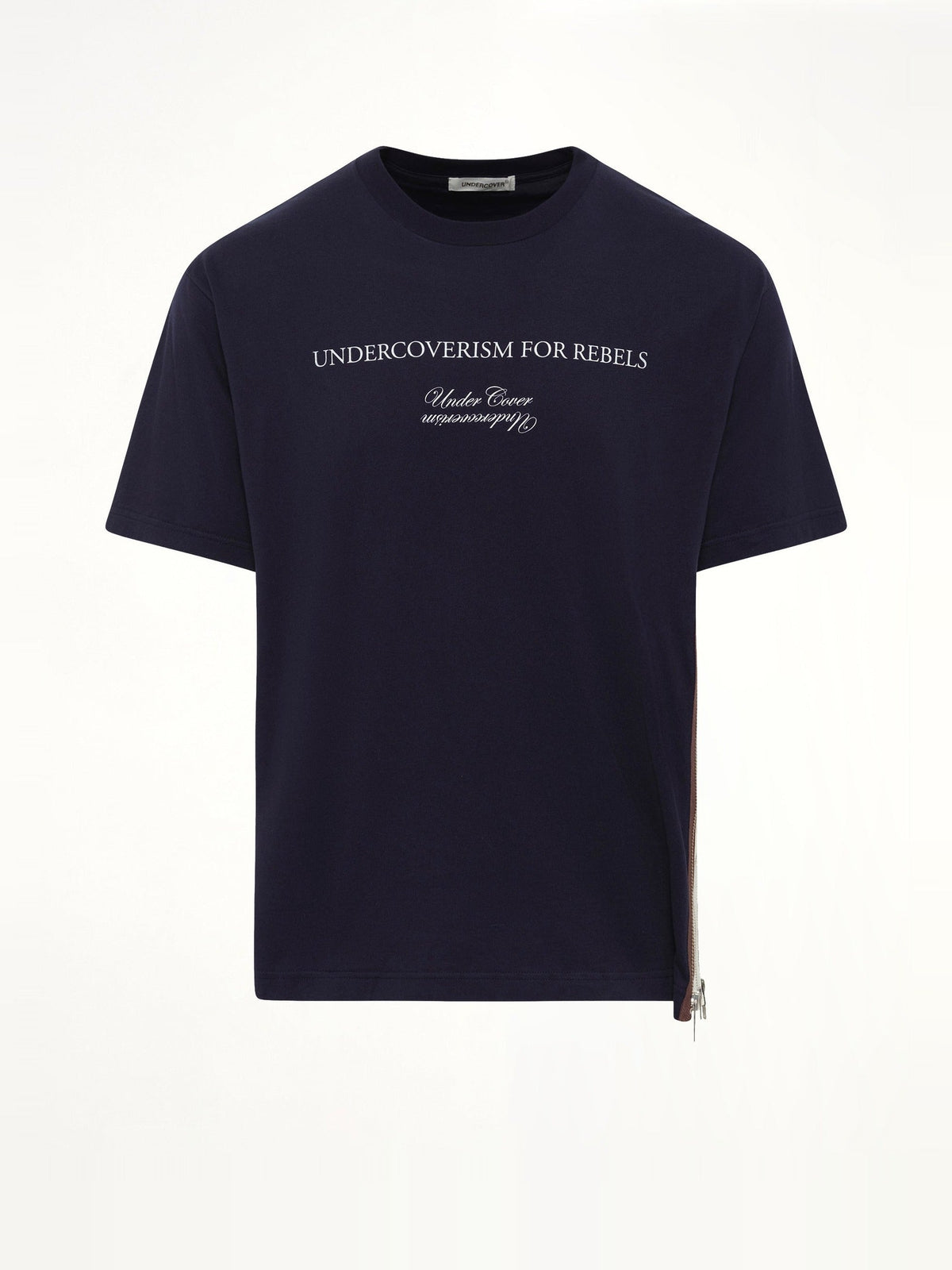 Side Zipper T-Shirt in Black