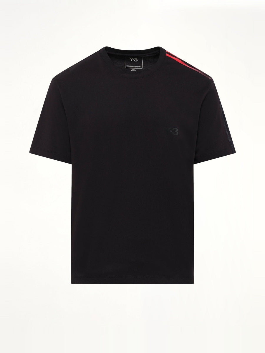 Gradient 3 Stripe T-Shirt in Black/Red