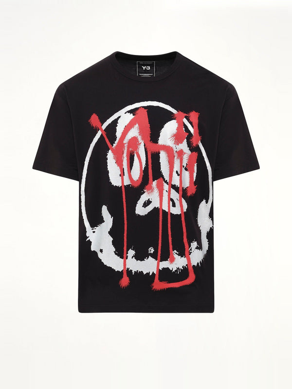 Skull Graphic T-Shirt in Black/Red