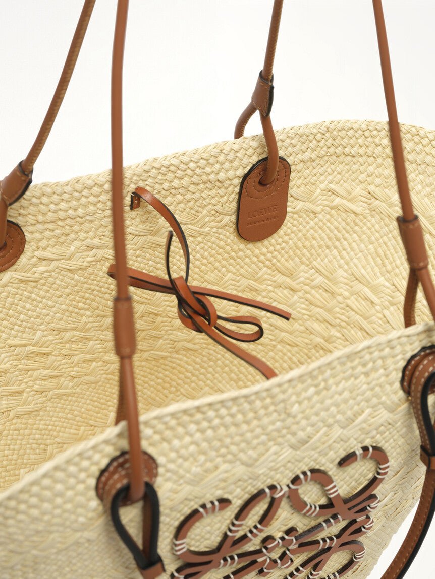 Anagram Basket Medium Bag in Natural/Tan