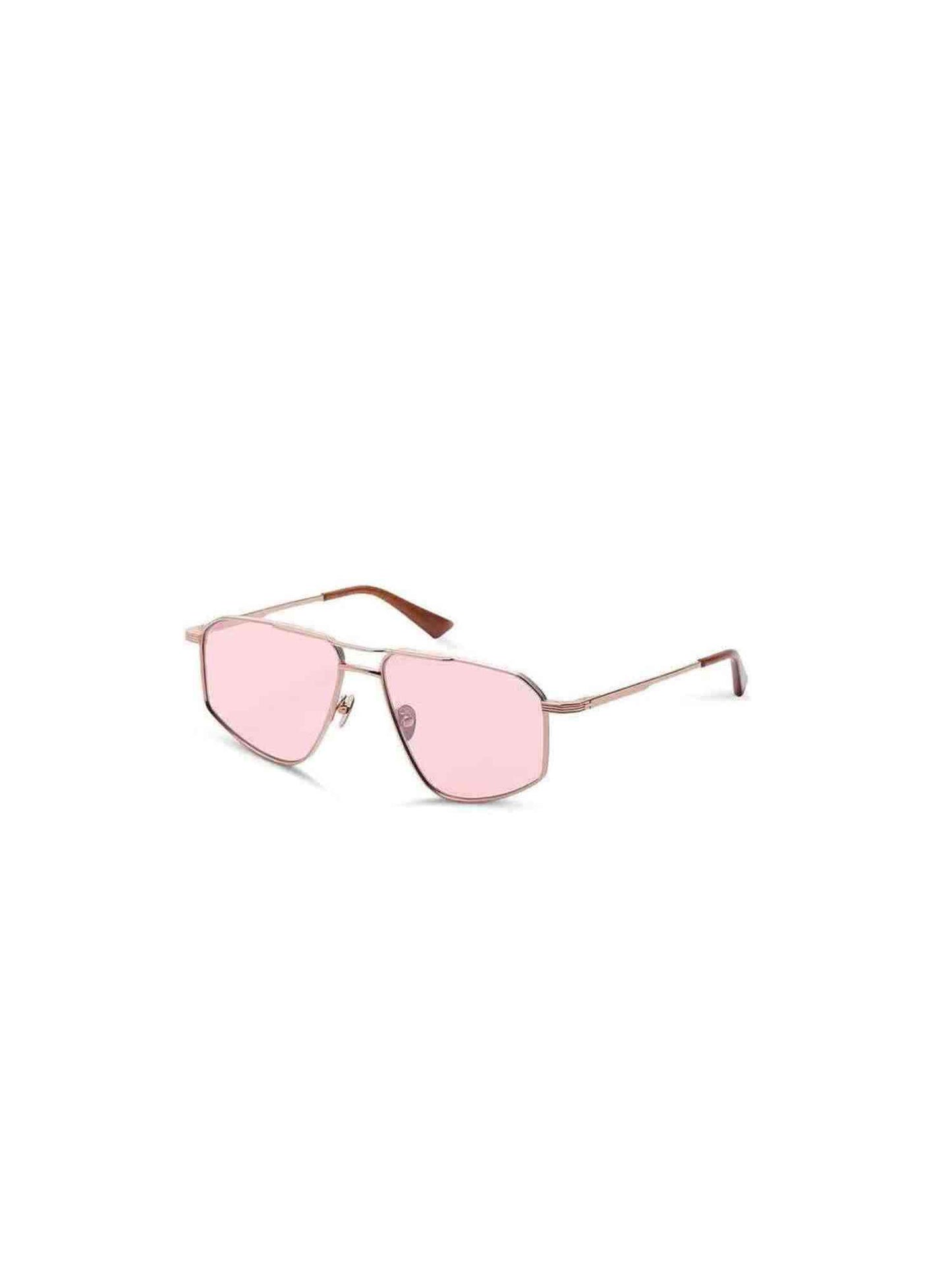 Thirty Six II Sunglasses with Pink Lens in Rose Gold/White