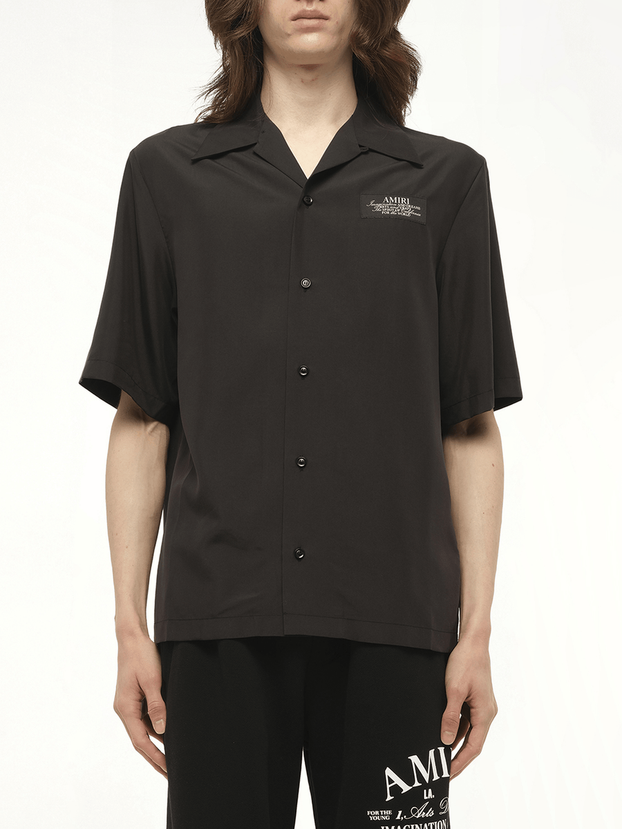 Amiri Spirit Bowling Shirt in Black