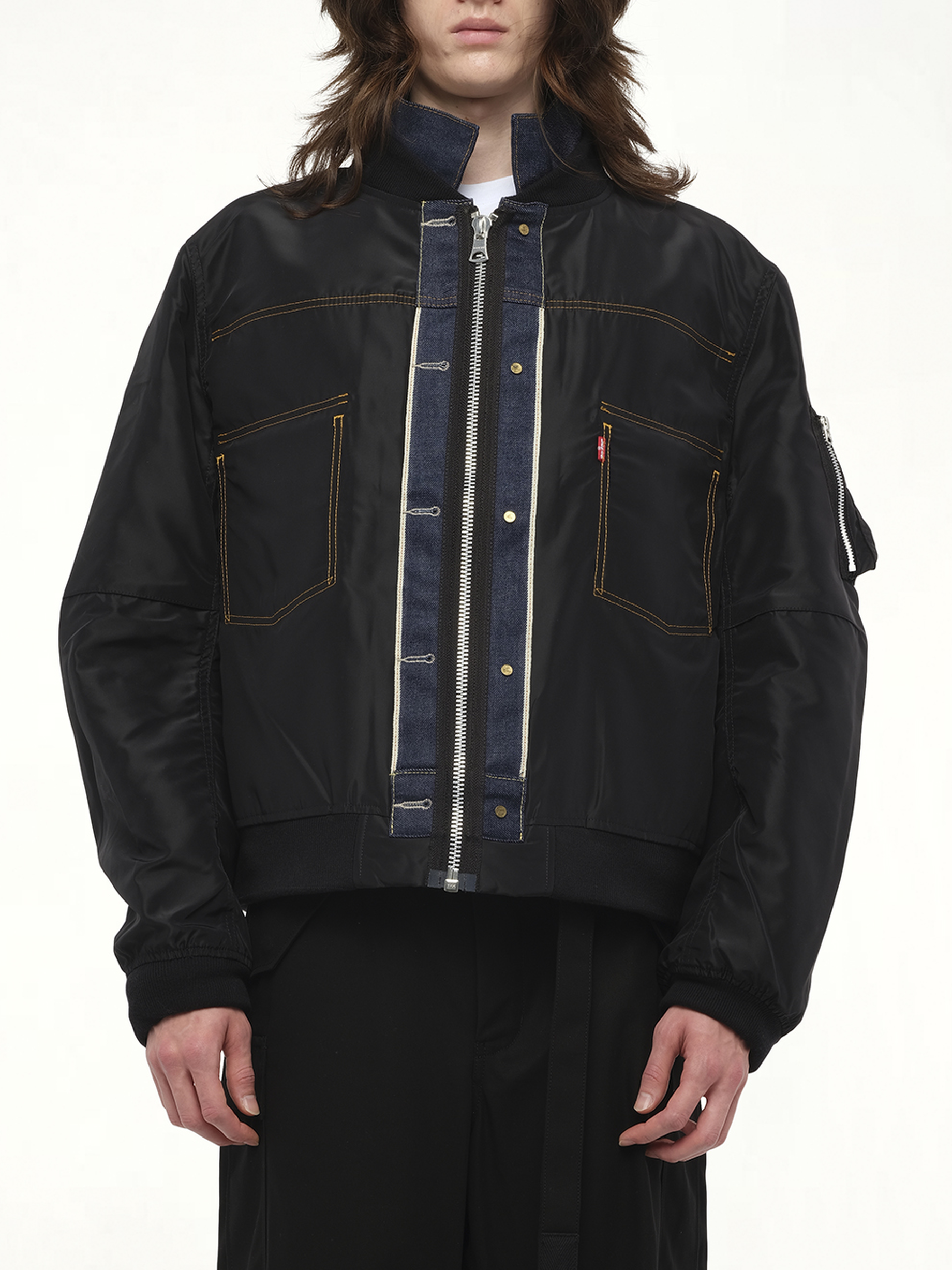 Levi's Denim x Nylon Twill Reversible Blouson in Indigo/Black