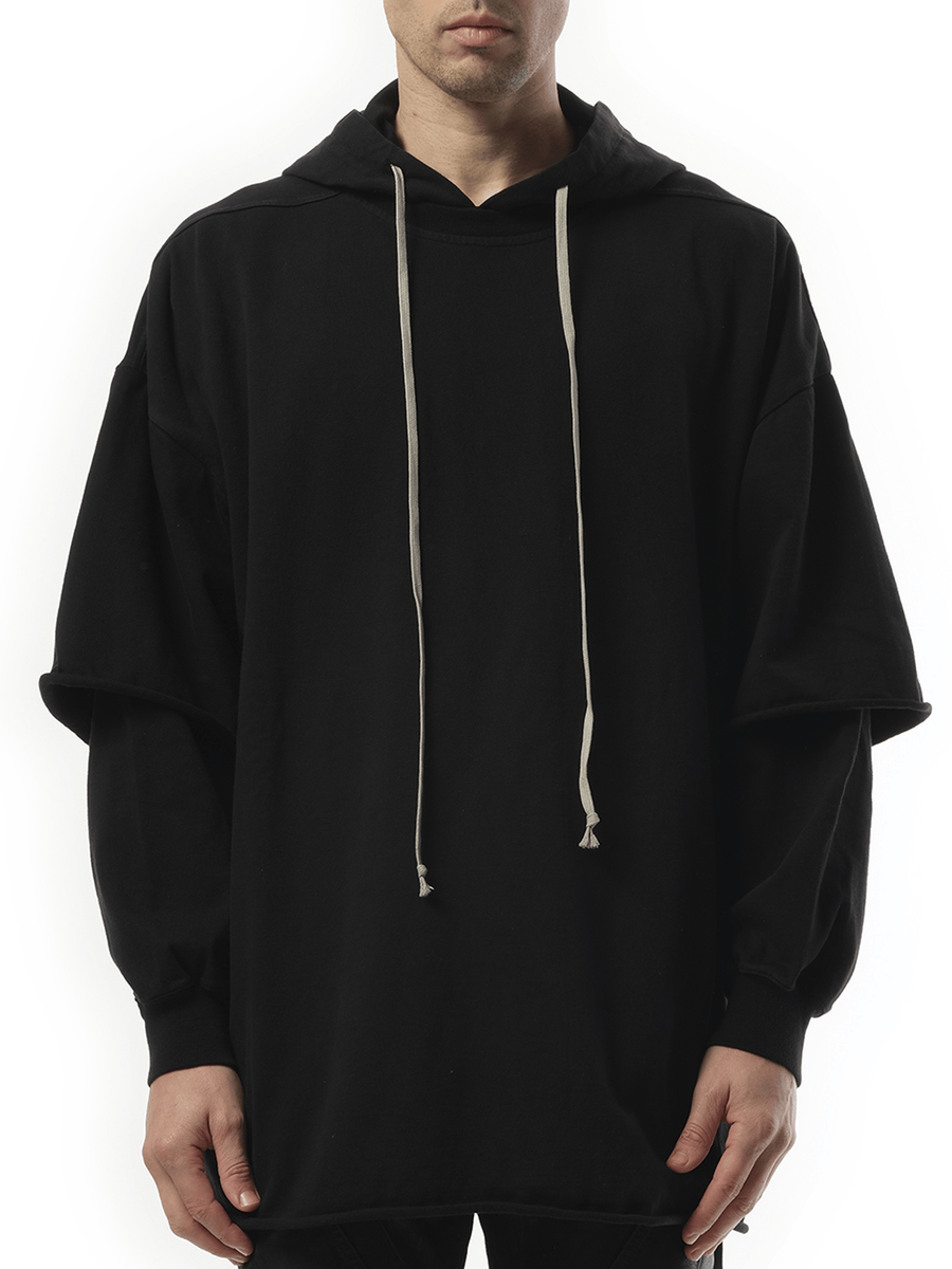 Rick Owens Drkshdw Tommy Hustler Hoodie in Black