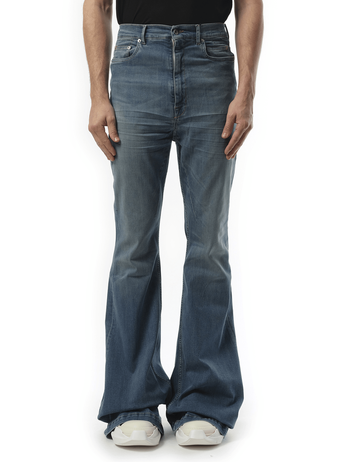 Rick Owens Drkshdw Bolan Bootcut in Washed Indigo