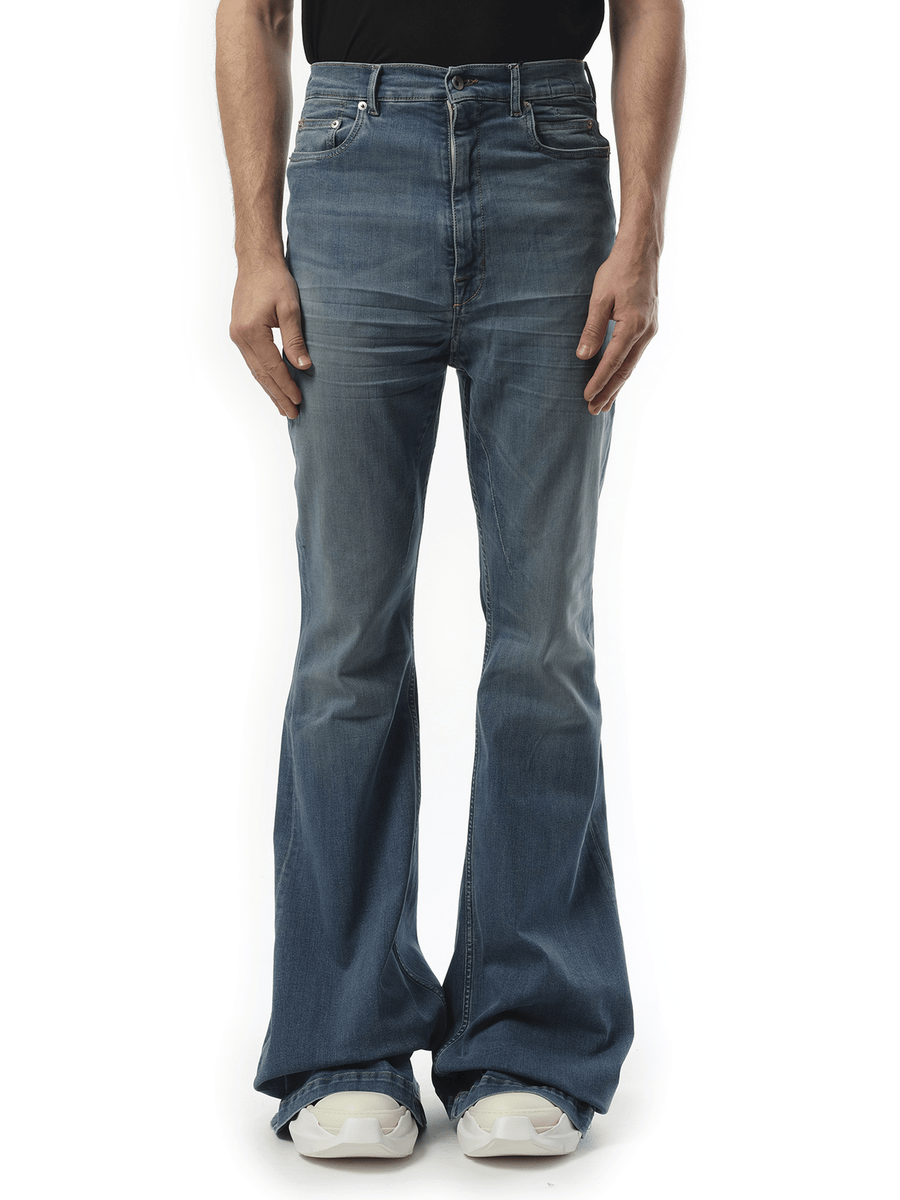 Rick Owens Drkshdw Bolan Bootcut in Washed Indigo