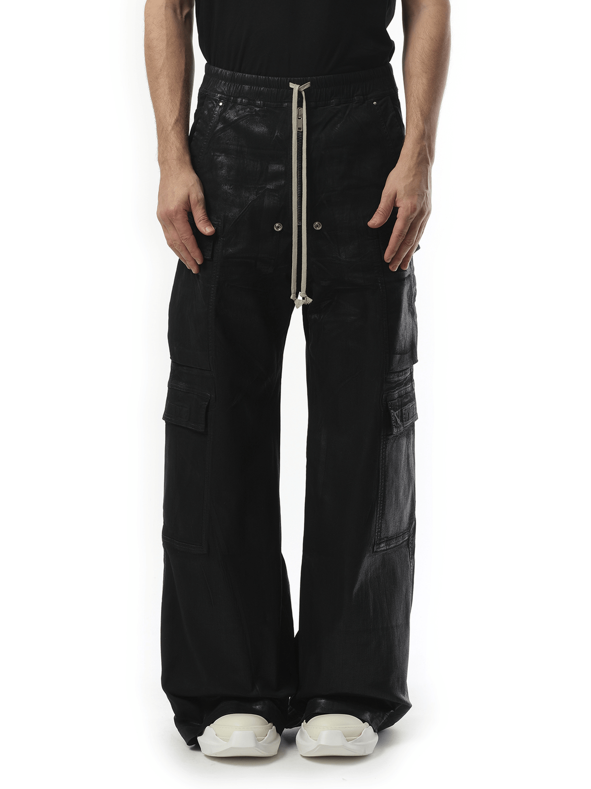 Rick Owens Drkshdw Double Cargo Jumbo Belas in Black