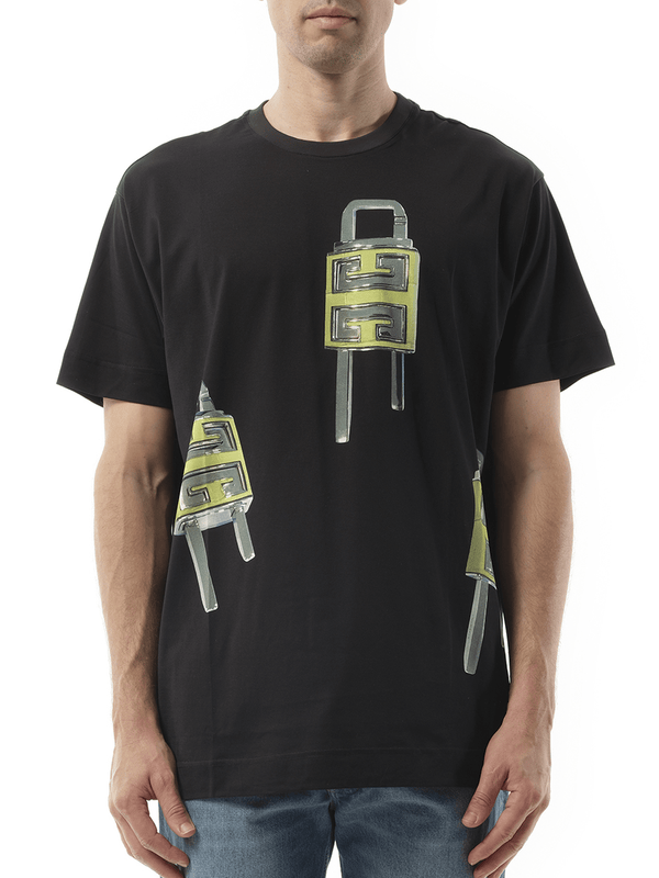 Givenchy U-Lock Print T-Shirt in Black