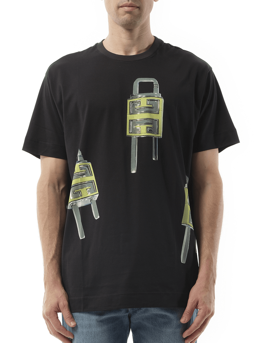 Givenchy U-Lock Print T-Shirt in Black