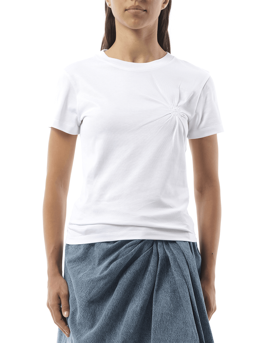Loewe Gathered Effect T-Shirt in White