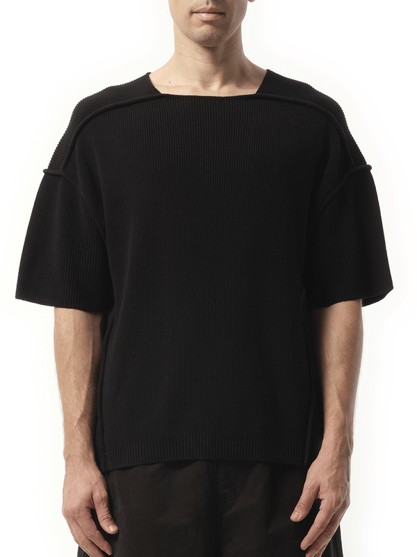 Entire Studios Knit Block T-Shirt in Black
