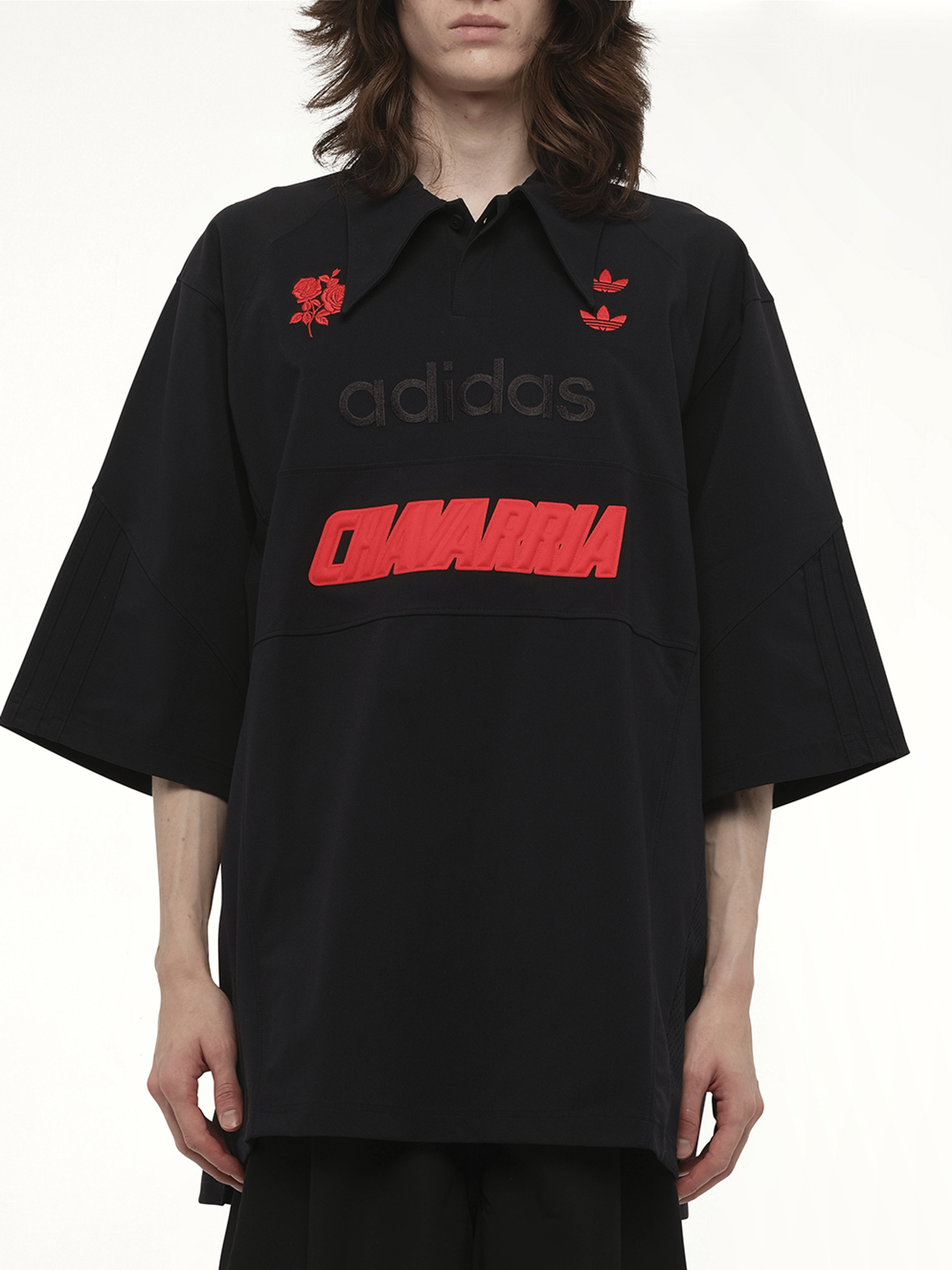 Willy Chavarria Adidas X Chavarria Polo in Black