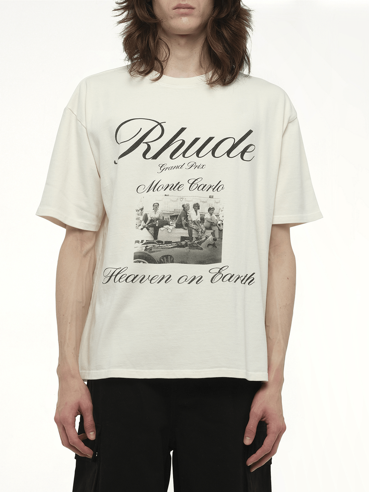 Rhude Heaven on Earth T-Shirt in Vintage White