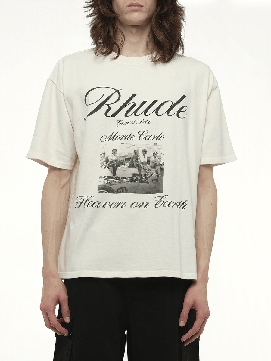Rhude Heaven on Earth T-Shirt in Vintage White