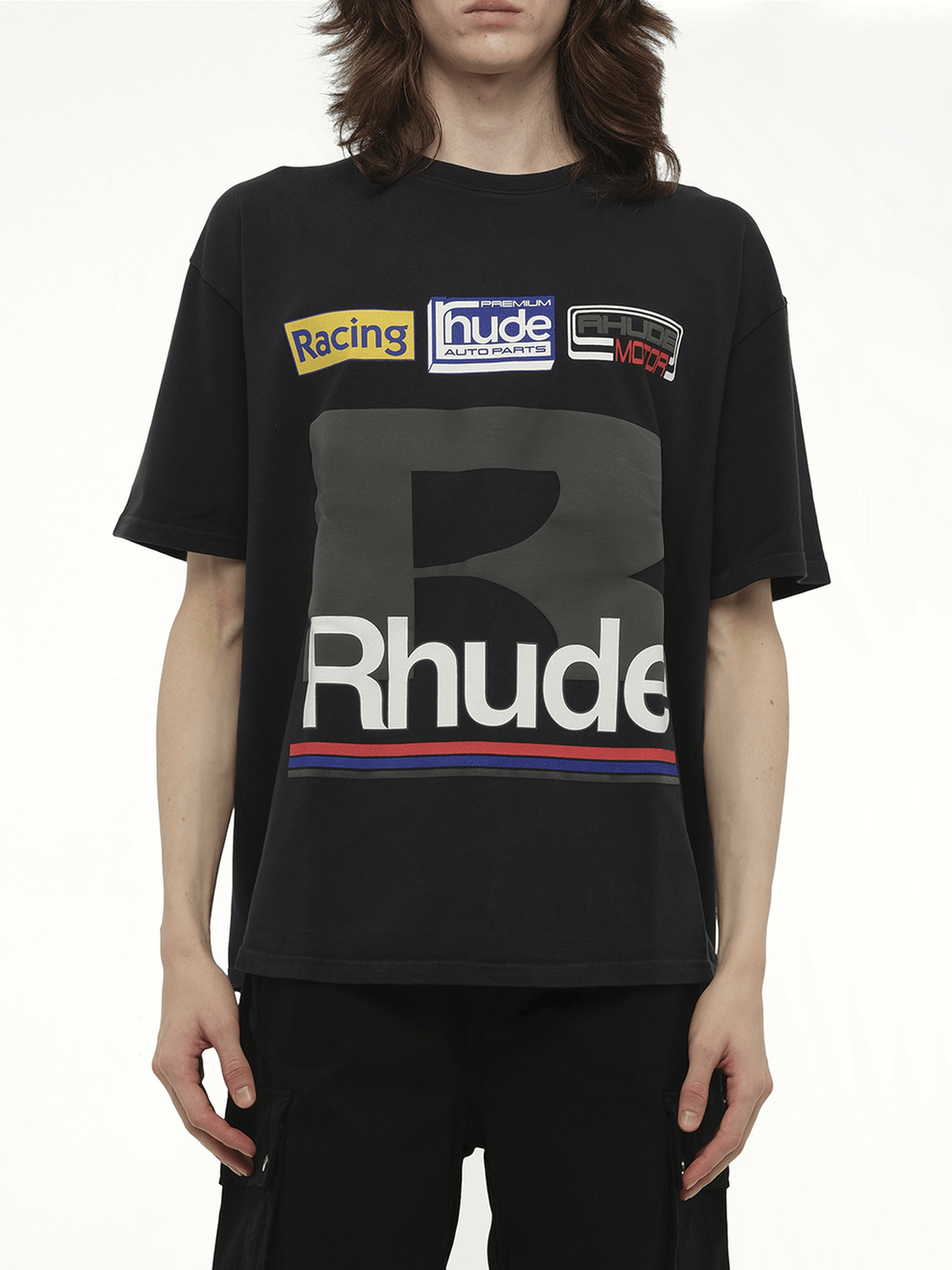 Rhude Petrol Patch T-Shirt in Vintage Black