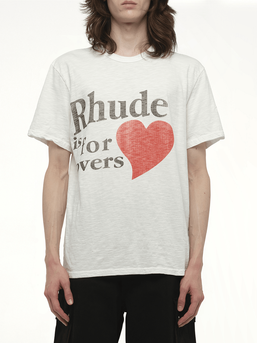 Rhude Rhude Lovers Slub Tee in White