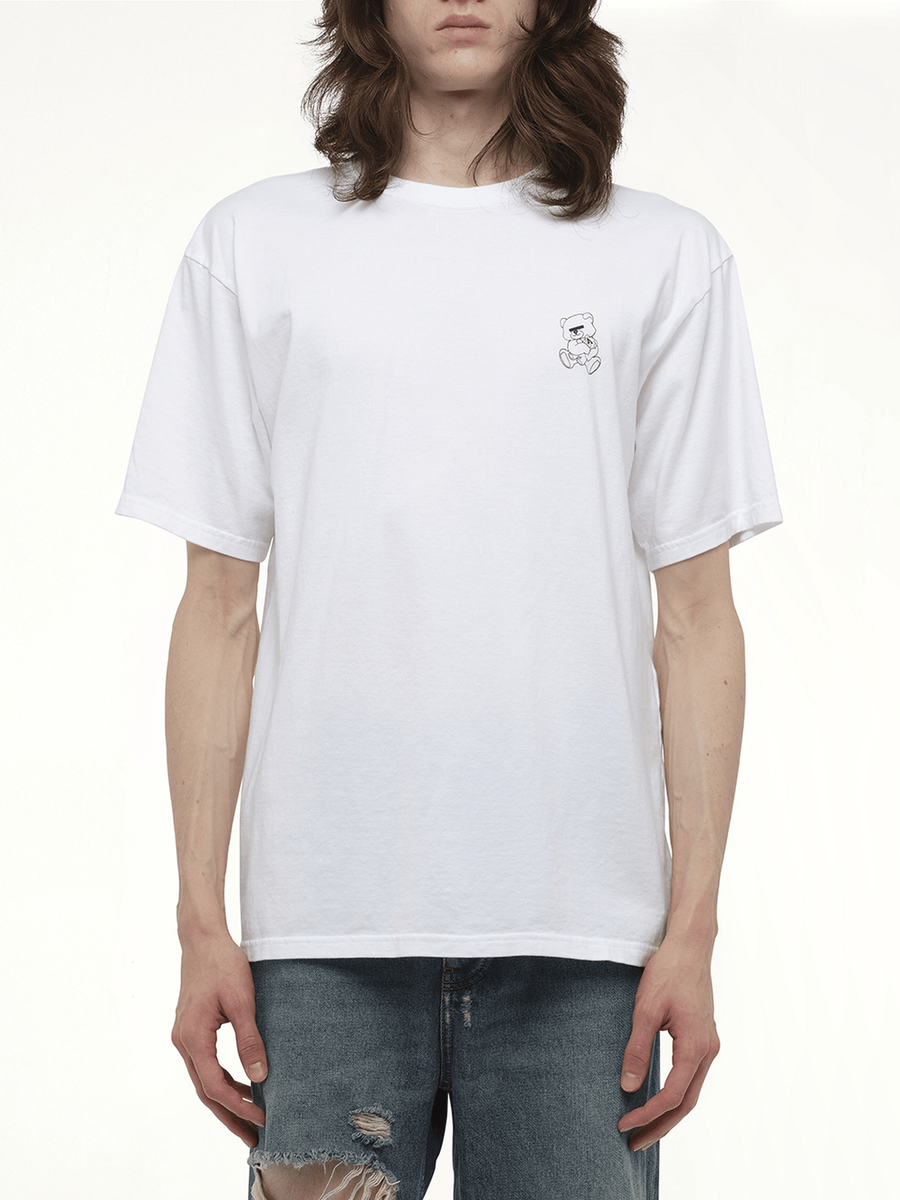 Undercover Small Teddy Bear Printed T-Shirt in White