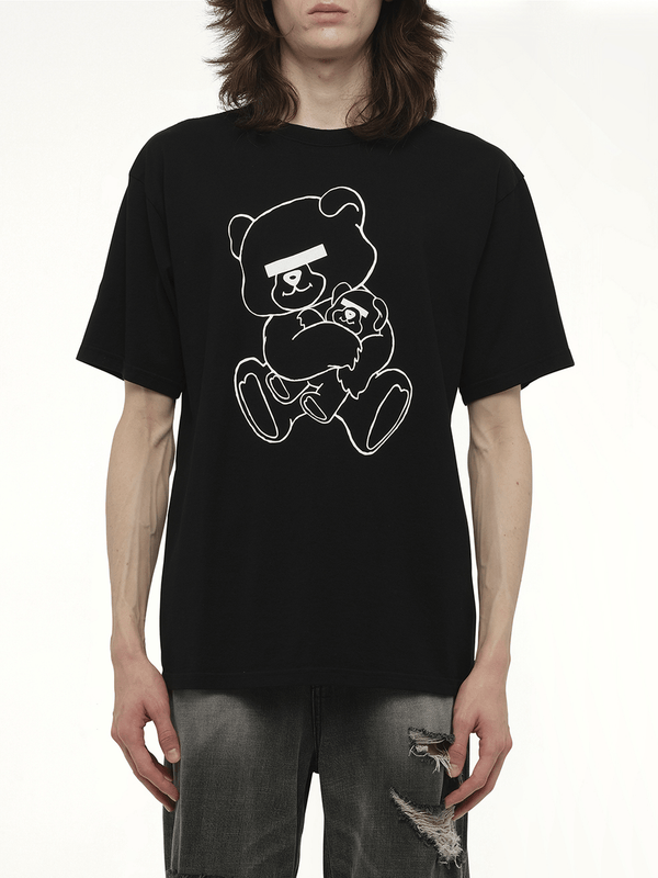 Undercover Teddy Bear Printed T-Shirt in Black