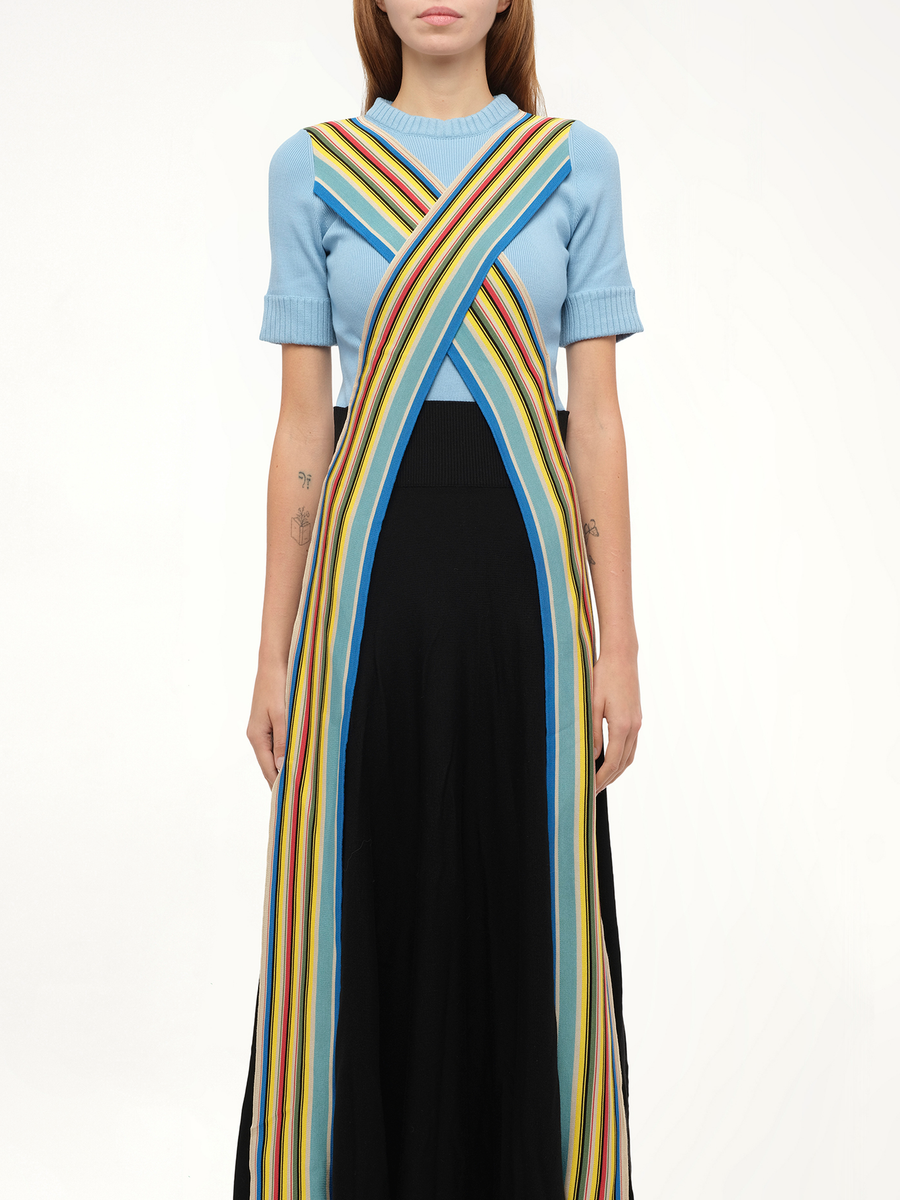 Stripe Bands Dress in Blue