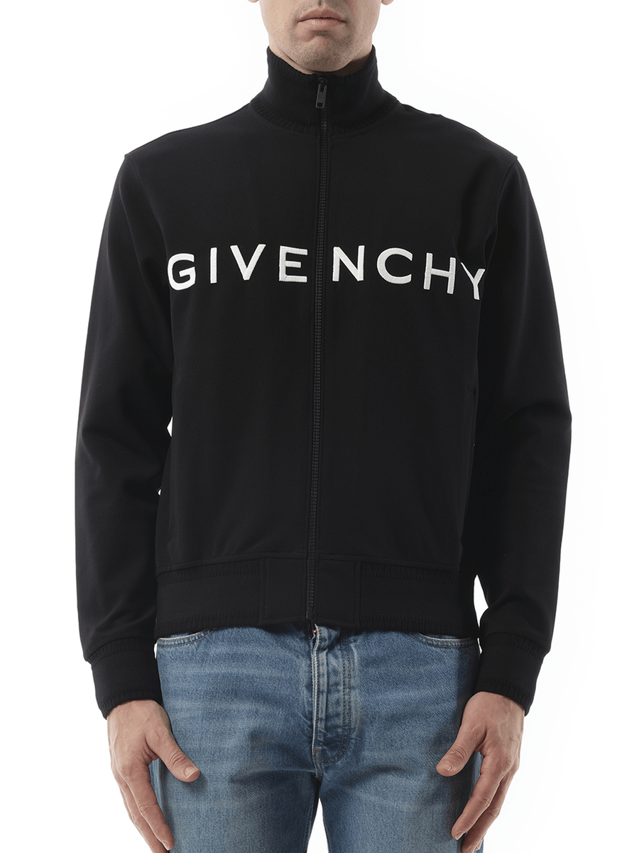 Givenchy Dove Tracksuit Zip Through Sweatshirt in Black