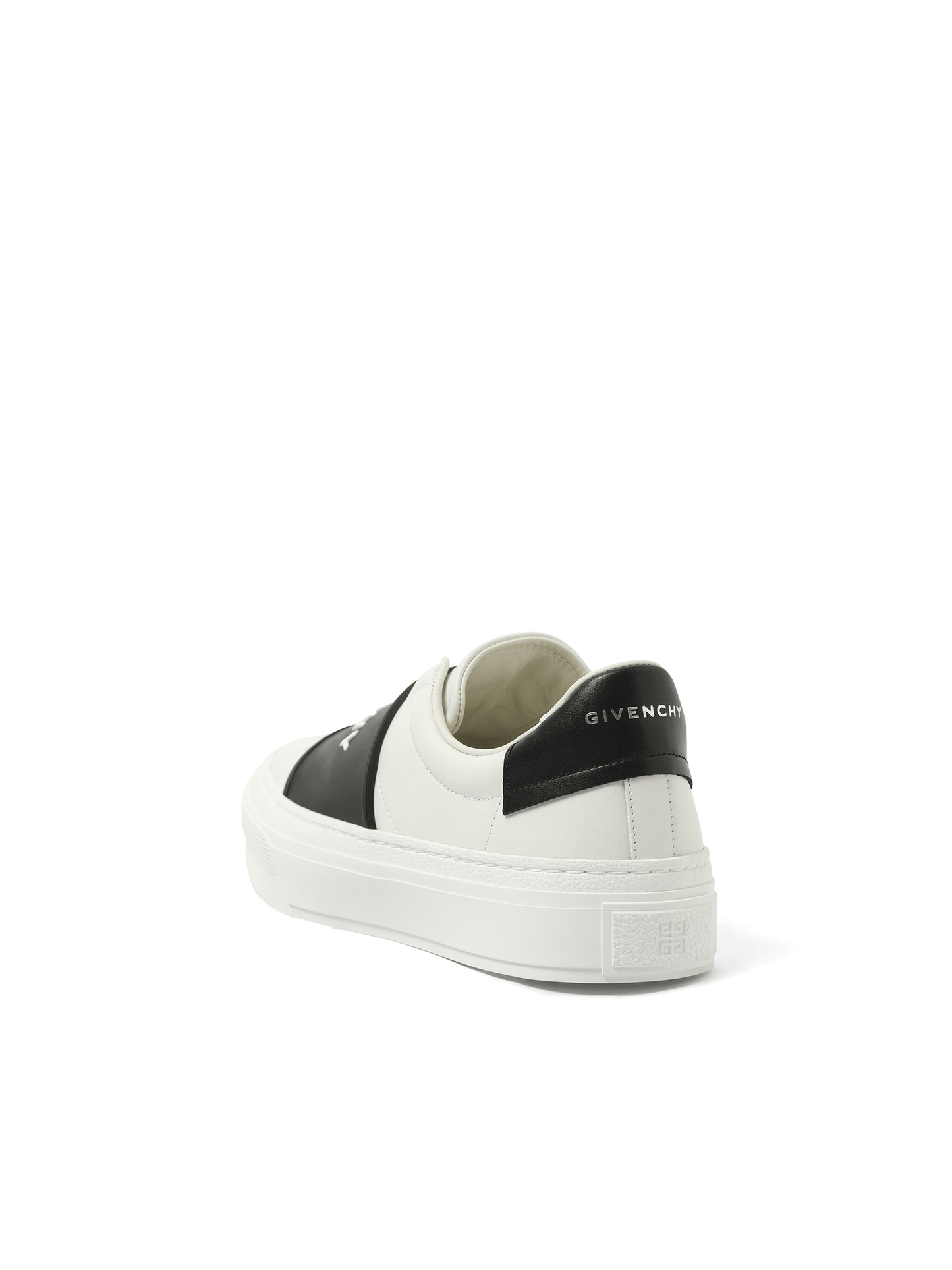 Givenchy City Sport Elastic Band Sneaker in White/Black