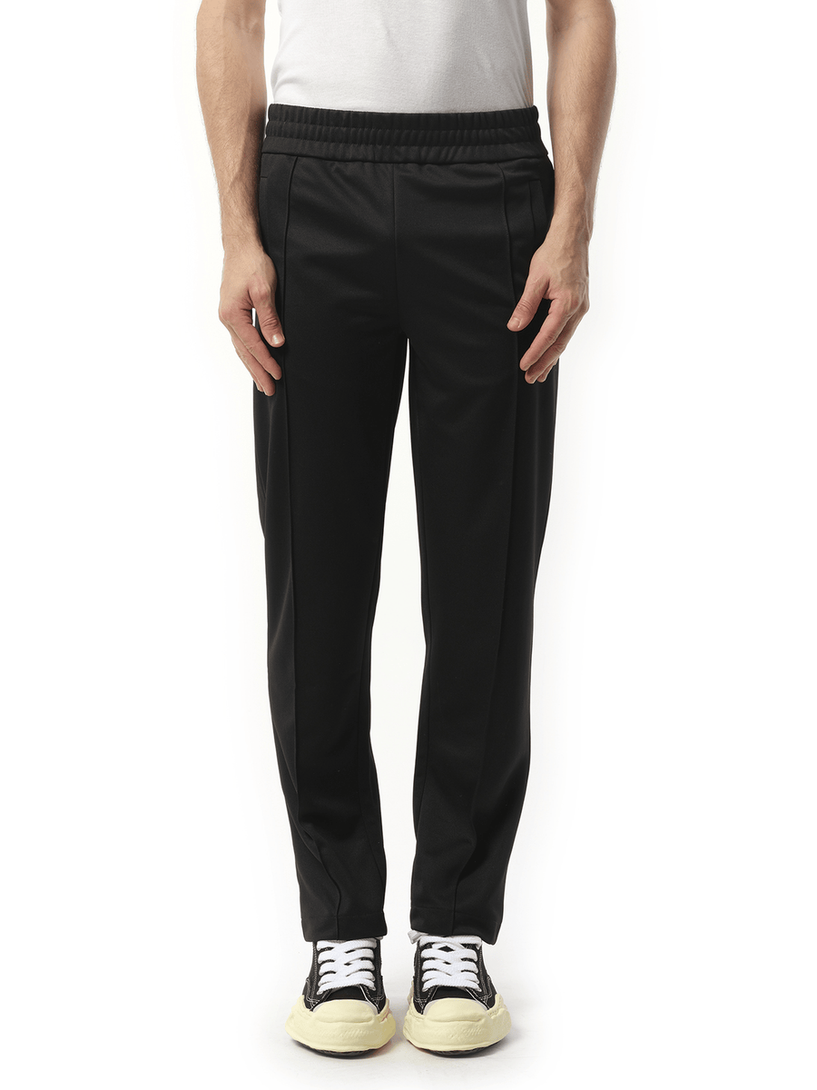 Palm Angels Back Curved Logo Track Pants in Black/Off White