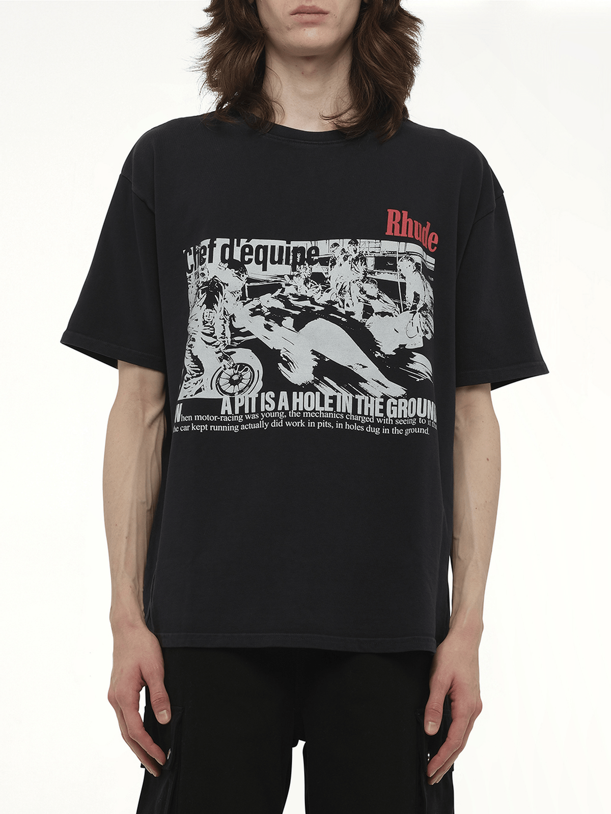 Rhude Champions Du Monde T-Shirt in Vintage Black