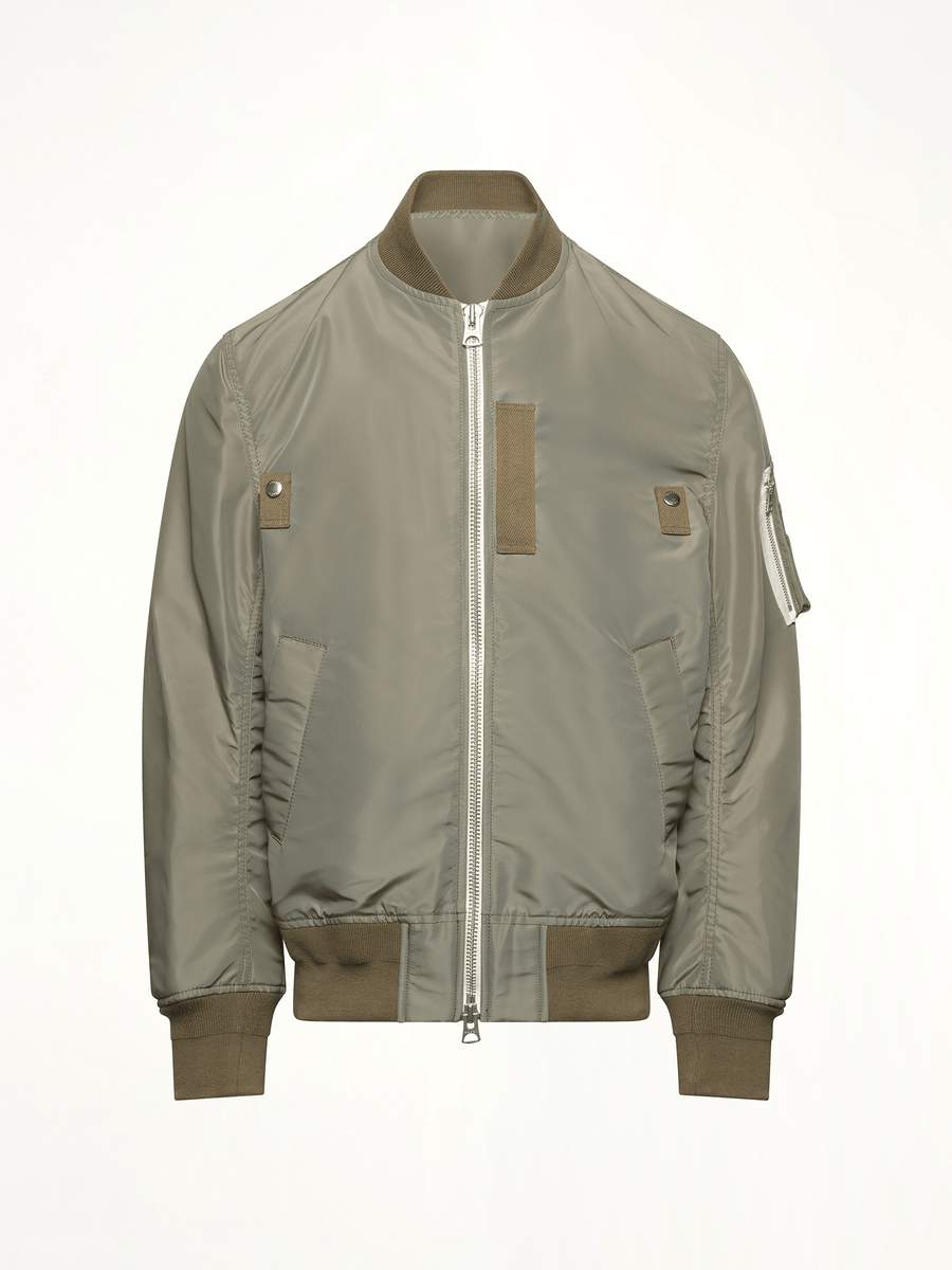 Nylon Twill Blouson in Khaki