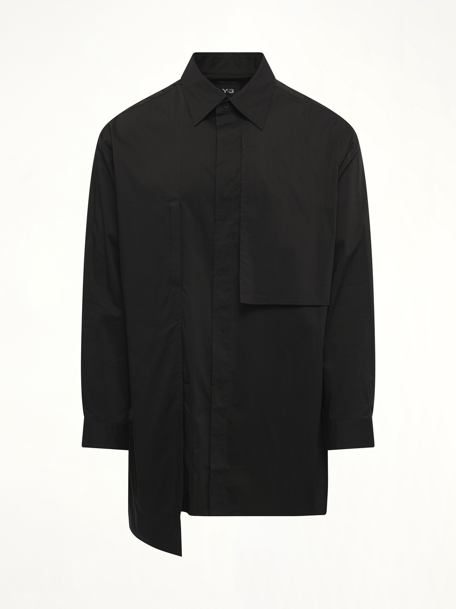 Sporty Cotton Shirt in Black