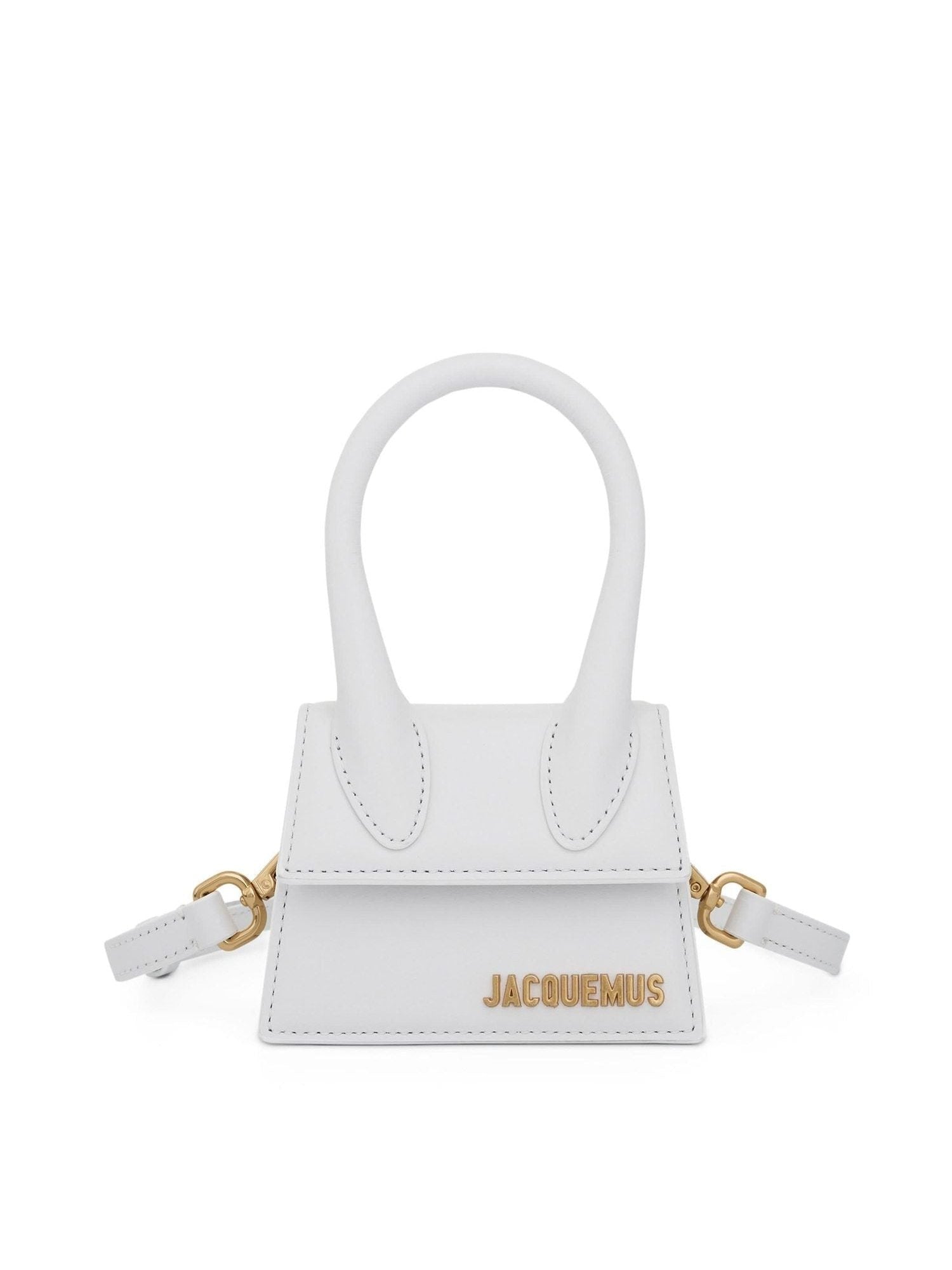 Le Chiquito Mini Leather Bag in White - Main Image