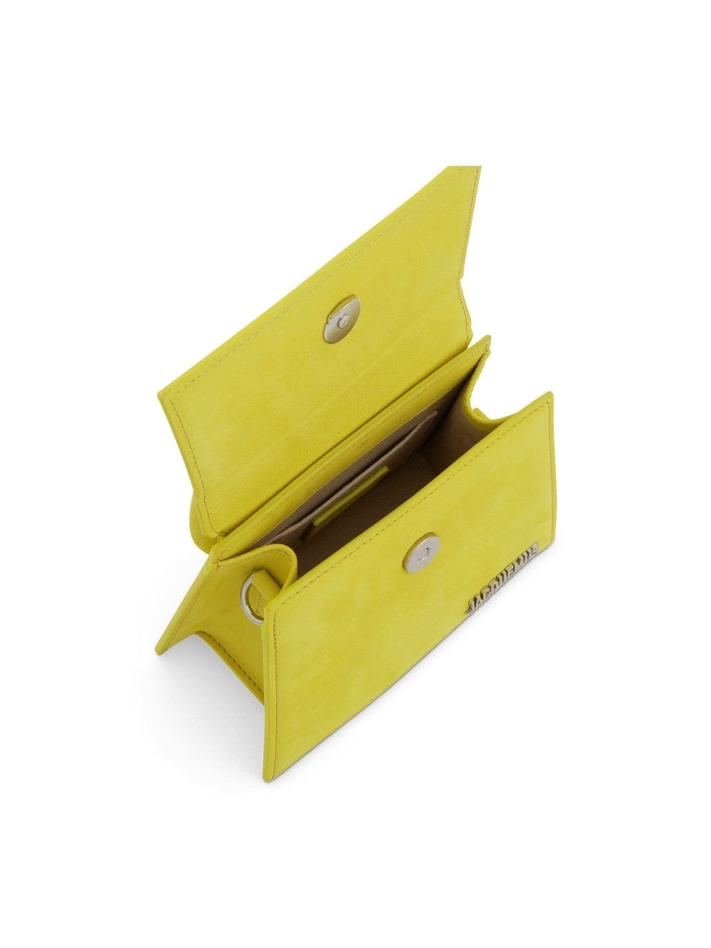 Le Chiquito Moyen Leather Bag in Neon Yellow