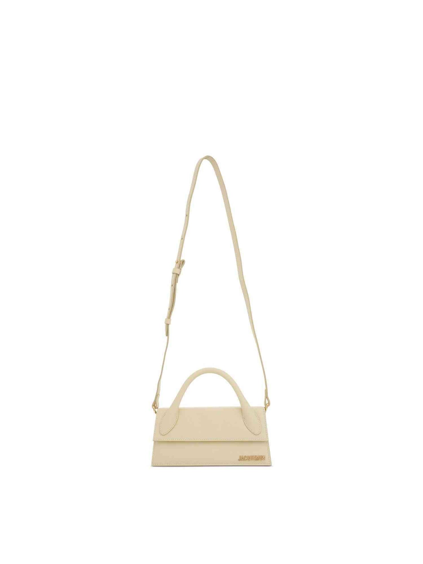 Le Chiquito Long Leather Bag in Ivory
